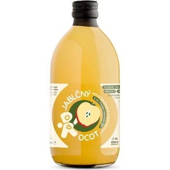 DOBRIO Jablčný ocot nepasterizovaný a nefiltrovaný s octovou matkou BIO 6 x 500 ml