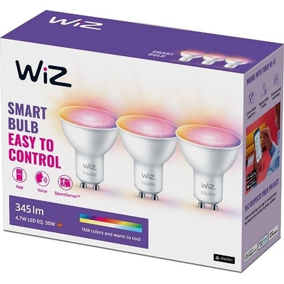 WiZ WiZ SADA 3x LED RGBW Stmievateľná žiarovka GU10/4,7W/230V 2200-6500K CRI 90 Wi-Fi WI0128