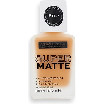 Revolution Relove Super Matte 2 in 1 Foundation & Concealer течен матиращ фон дьо тен и коректор 2 в 1 за жени 24 мл