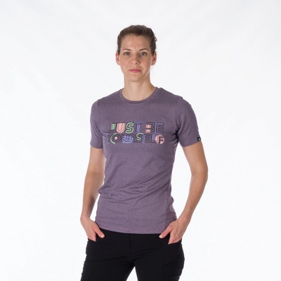 Northfinder Dámske tričko aktívne z recyklovaných materiálov MINNIE purplemelange