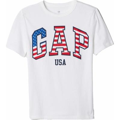 GAP USA biela červená modrá