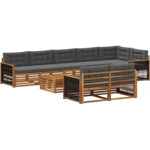 vidaXL Комплект дивани за открито 9 бр (3383535)