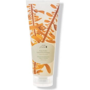 100% Pure Shampoo pro objem vlasů Chaluhy a Máta 236 ml