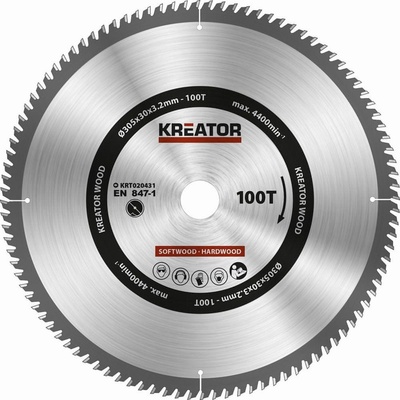 Kreator KRT020431 Pílový kotúč na drevo 305mm, 100T