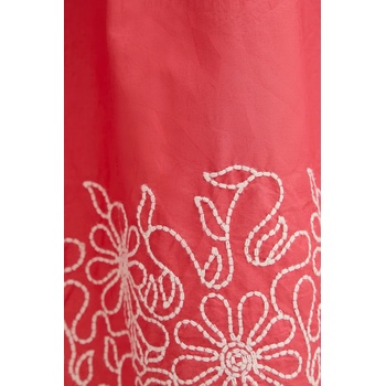 Benetton Памучна рокля United Colors of Benetton в розово среднодълга разкроена 4KUSDV0B7 (4KUSDV0B7)