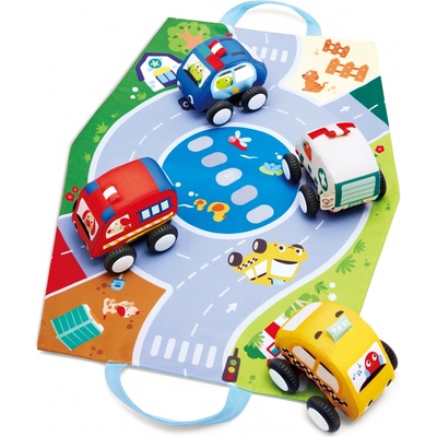 HaPe International Комплект пулбек плюшени колички HaPe International - 4 броя (H0076)