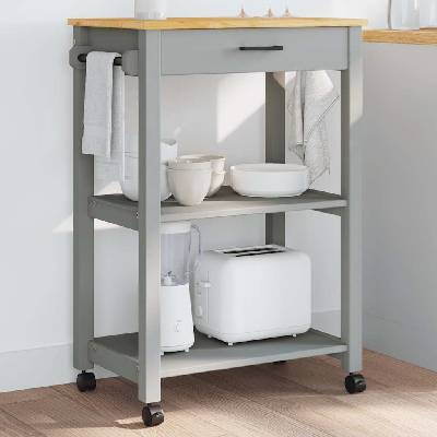 vidaXL Кухненска количка "MONZA" 60x40x88, 5 см борово дърво масив (376095)
