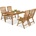 Garden Point Дървени мебели Danang/ Bombay 4 Garden Point (GAP414S_4xGAP151)