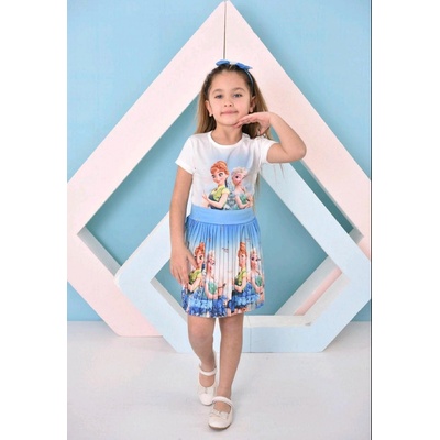 Kocak Kids Комплект момиче къс ръкав Frozen 3 части, синьо