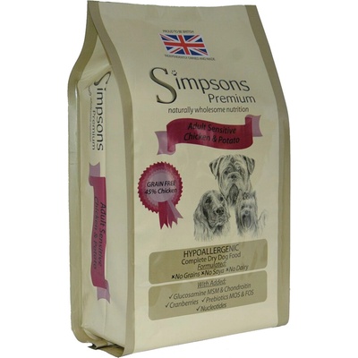 Simpsons Premium Adult Sensitive kuřecí brambory 2 kg