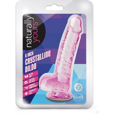 Blush 6 Inch Crystalline Dildo Rose Classic Dildo