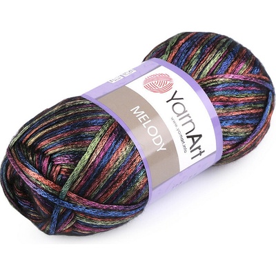 Pletací příze Melody 100 g Varianta: 9 (901) multikolor, Balení: 1 ks 44920/91325/223581