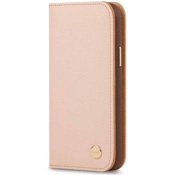 Moshi Overture SnapToª Case - елегантен кожен калъф (с кейс) тип портфейл за iPhone 12 Mini (розов)