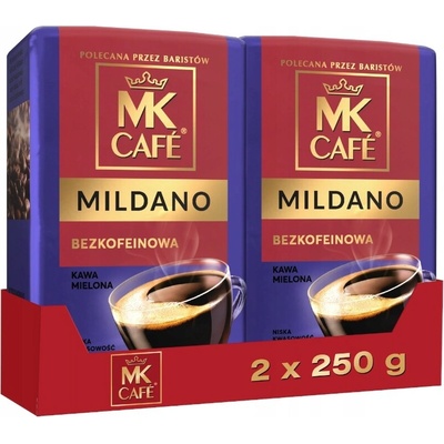 MK Cafe Mletá káva Mildano bez kofeinu 2 x 250 g