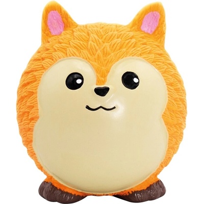 HipHop Dog Míček v designu Totoro liška se zvukem 8 cm latex oranžová