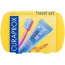 Curaprox Travel set žlutý 2 ks zubních kartáčků + zubní pasta 10 ml dárková sada