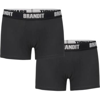 Brandit Два чифта боксерки в черен цвят Brandit Boxershorts Logo 2er Pack black/blackUB-BD4501-00825 - Пясъчен, размер M