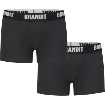 Brandit Два чифта боксерки в черен цвят Brandit Boxershorts Logo 2er Pack black/blackUB-BD4501-00825 - Пясъчен, размер S