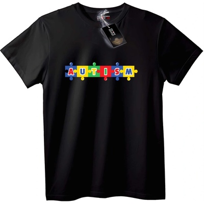 NOONEBRAND Тениска Осведоменост за Аутизъм с Пъзел - 2XL, White