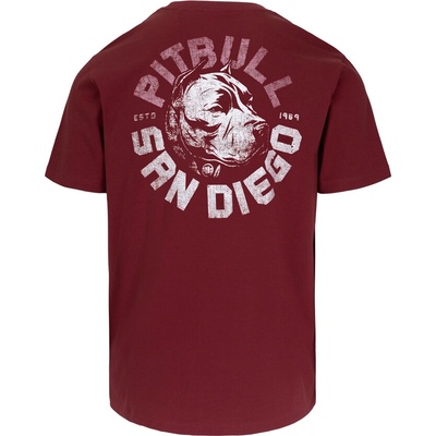 PitBull West Coast pánské triko DOG 89 burgundy