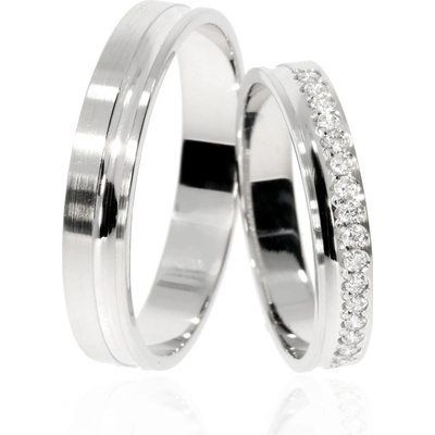 Zlatnictví Helios Zlaté snubní prsteny L 127 Se Zirkony