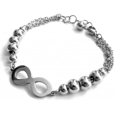 Steel Jewelry náramek kuličkový s nekonečnem z chirurgické oceli NR080380