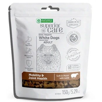 AKVATERA Nature's Protection DOG - Superior Care White Dogs Mobility & Joint Health with Lamb, лакомство за бели кучета с агне - за добра мобилност и здрави стави 150 гр, Литва