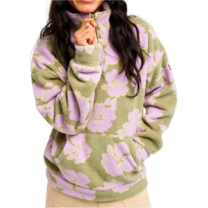 Roxy Дамски поларен пуловер Roxy Women's Live Out Loud Fleece jumper - Oil Green Hippy Shake (105-7380-0214)