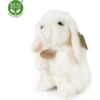Rappa Плюшено Бяло зайче, седящо, 18 см. , серия Еко приятели (210134)