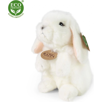 Rappa Плюшено Бяло зайче, седящо, 18 см. , серия Еко приятели (210134)