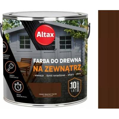 Barva na dřevo pro venkovní použití Altax 2,5 l, hnědý tmavý lesk