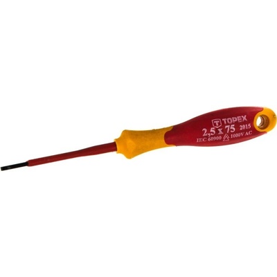Plochý skrutkovač 2,5mm X 70mm 1000v Topex 39d470