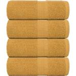 vidaXL Кърпи за гости FROGN 4 бр. Златисти 30x50 см 360 г/м2 (136804)