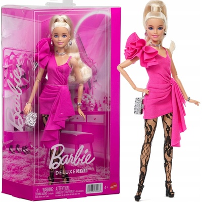 Barbie Deluxe Style Modelka v ružových šatách s volánikmi JJN73