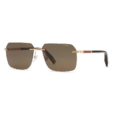 Слънчеви очила Chopard SCHL75 Geometric sunglasses - Brown (Shiny Rose Gold V)