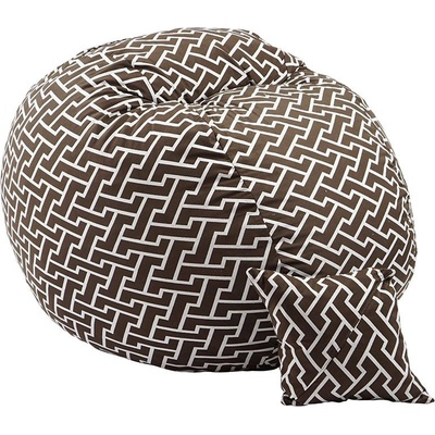 PUFRELAX Комплект Барбарон и декоративна възглавница 600л. King Size, Zippity Brown, Перящ се калъф, Пълнеж с микс от мемори пяна и дунапрен, Гама Premium (PUF-M-KP-PT-ZIB)