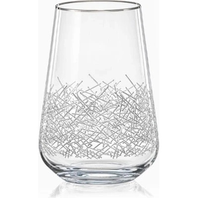 Crystalex Sklenice na nealko Sandra Frozen Platinum 6 x 380 ml