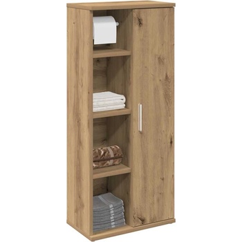 vidaXL Шкаф за баня с държач за ролки, дъб артизан, 39x22x90 см (858532)