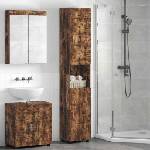 vidaXL Комплект шкафове за баня TULUM Димян дъб 37 x 31, 5 x 203 см (880356)