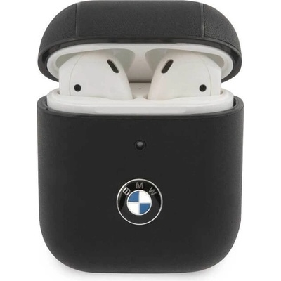 BMW Защитен калъф BMW Signature Leather, за Apple Airpods/2, кожен, черен (BMA2CSLBK)