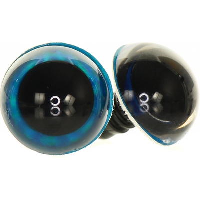Oči metalické tyrkysové 18 mm