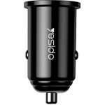 YESIDO Автоматично зарядно устройство QC3.0, FCP, AFC, 18W, 3A - Yesido (Y38) - черно