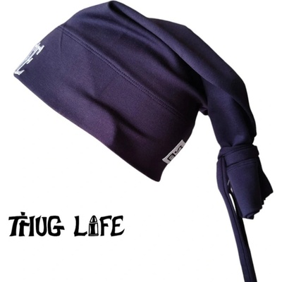 Street Knowledge Бийни шапка в тъмносиньо с бродерия Thug life tattoo Street KnowledgeSK-0077 - Тъмносин, размер S/M