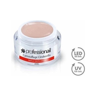 Professionail LED UV Gél kamufláž CINDERELLA 30 ml