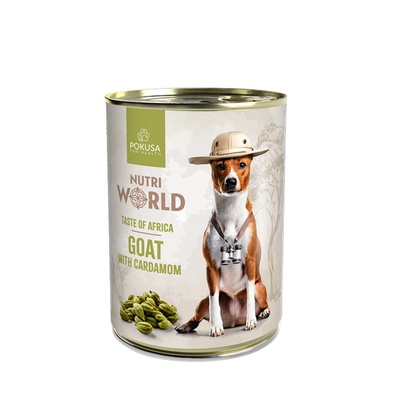 POKUSA POKUSA NUTRI WORLD - консерва козе месо с кардамон 400гр (PO_1NutriGo-400)