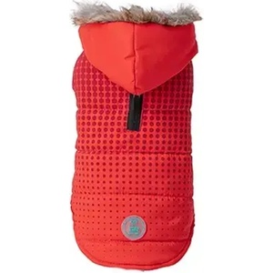 FREEDOG Червено шушлеково яке за куче Abrigo Red Dot