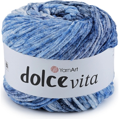 Prima-obchod Pletací žinylková příze Dolce Vita 150 g, barva 3 (3410) modrá nebeská