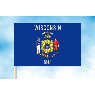 LIBEA, s.r.o. Wisconsin vlajka Rozměr: 40×60 cm, Uchycení: Návlek na žerď