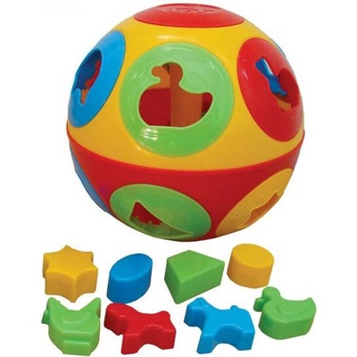 Teddies vkládačka míč plast průměr 17 cm v síťce