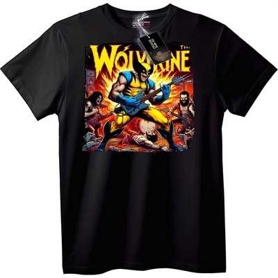 NOONEBRAND Тениска Wolverine Рок Банда - XS, White